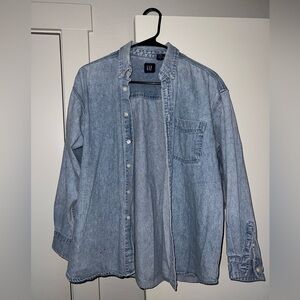GAP Men's Light Blue Denim Shirt Jacket